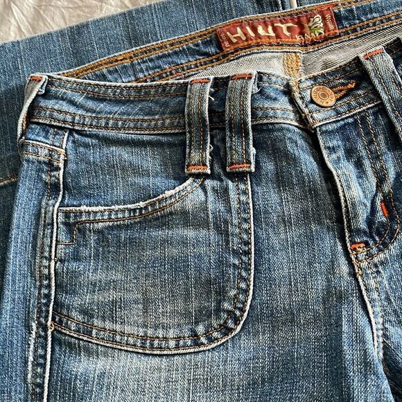 Hint Jeans Vintage Wide Leg Cropped Flare Denim Medium Wash Size 3 - Picture 10 of 14